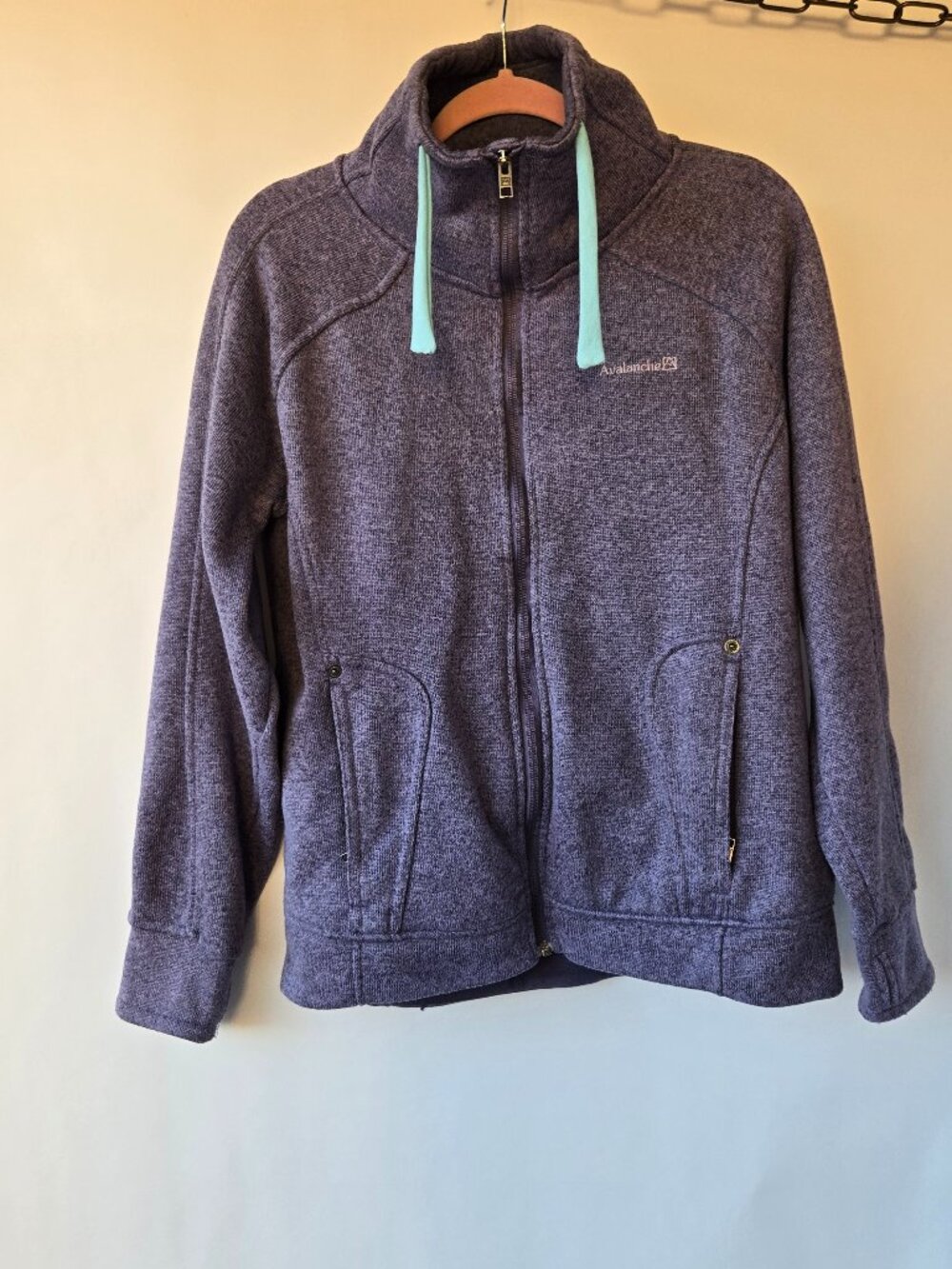 Avalanche Purple Gray Full-Zip Fleece Jacket XL
